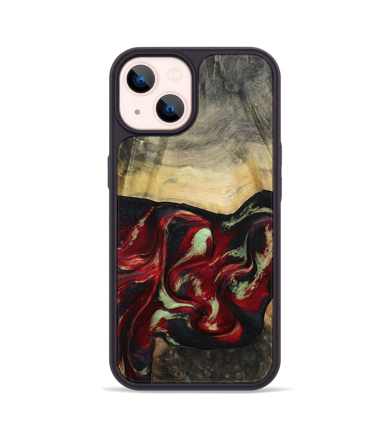 iPhone 14 Wood Phone Case - Stewart (Red, 802185)