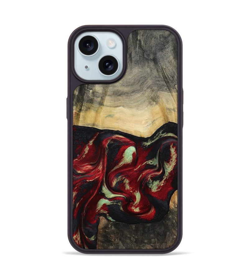 iPhone 15 Wood Phone Case - Stewart (Red, 802185)