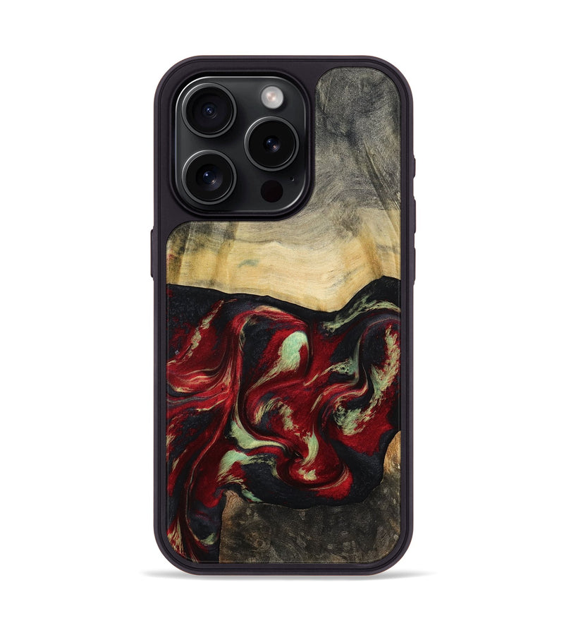 iPhone 15 Pro Wood Phone Case - Stewart (Red, 802185)
