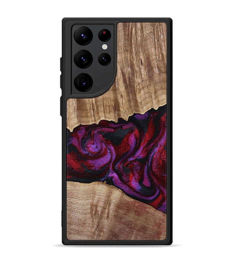 Galaxy S22 Ultra Wood Phone Case - Shyann (Red, 802186)