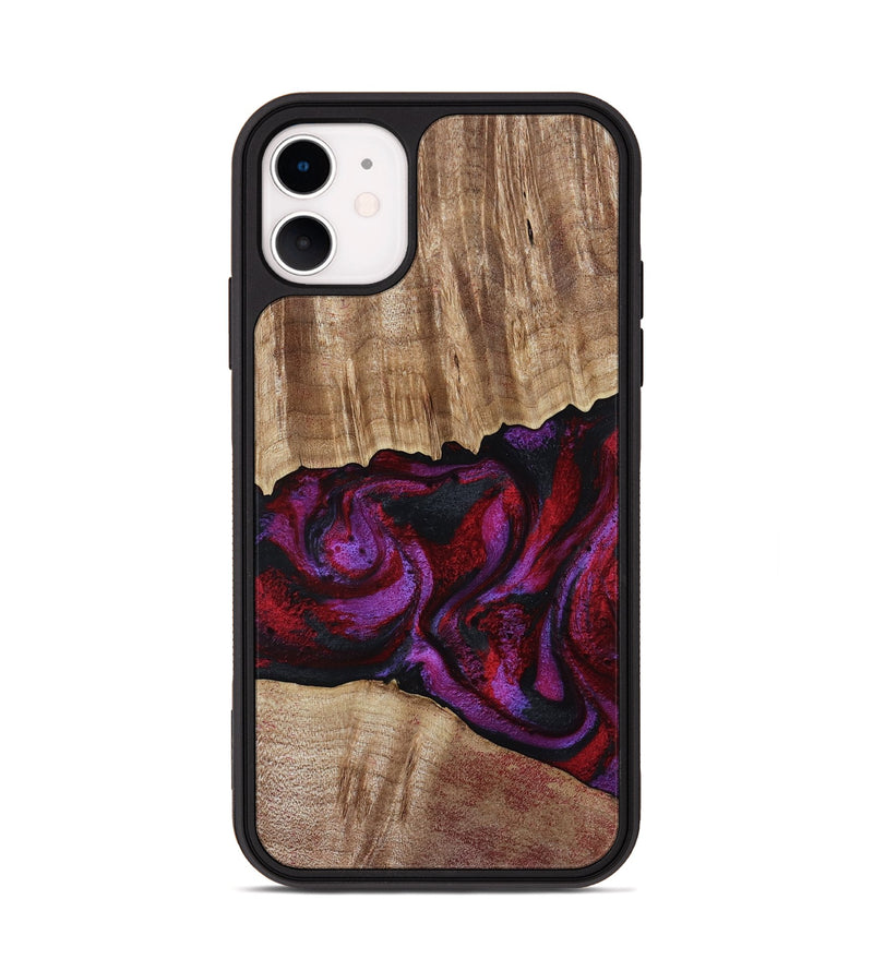 iPhone 11 Wood Phone Case - Shyann (Red, 802186)