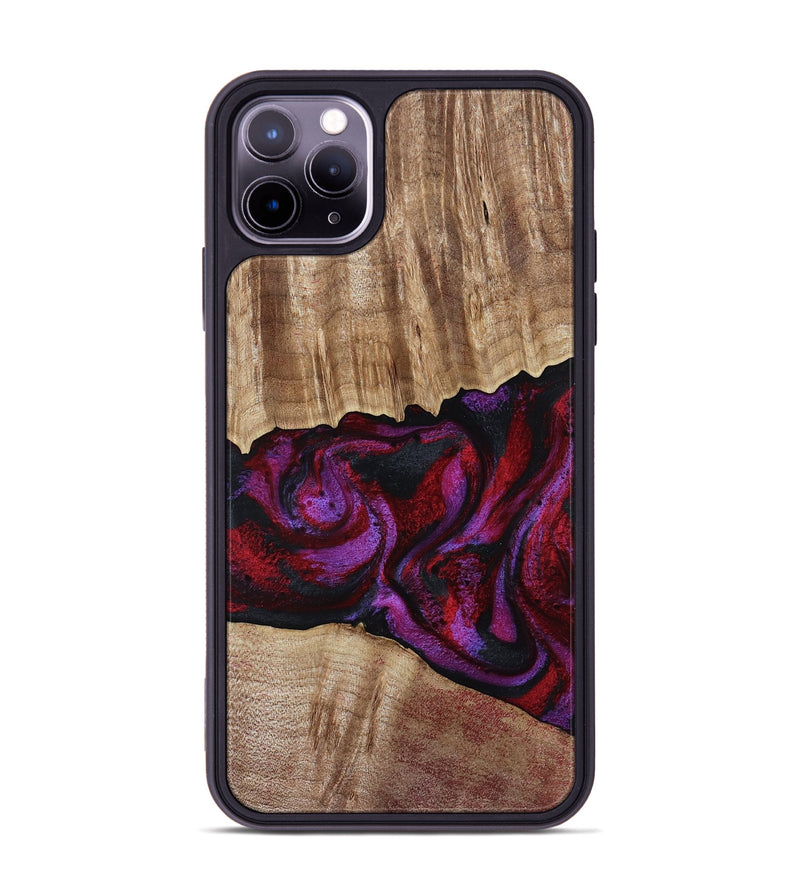 iPhone 11 Pro Max Wood Phone Case - Shyann (Red, 802186)