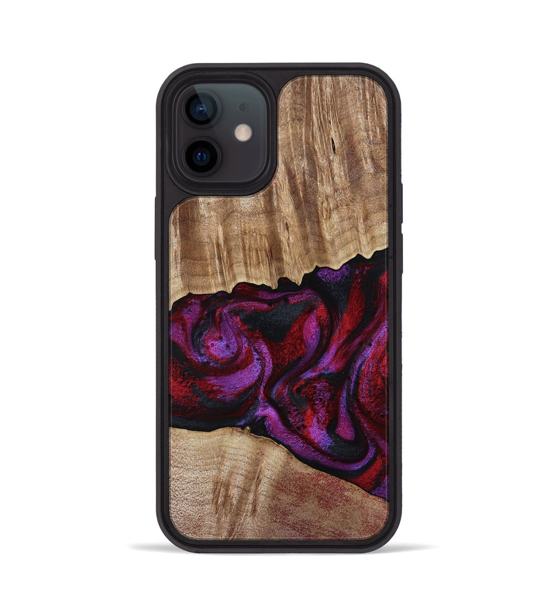 iPhone 12 Wood Phone Case - Shyann (Red, 802186)