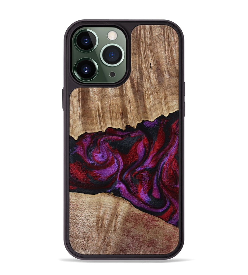 iPhone 13 Pro Max Wood Phone Case - Shyann (Red, 802186)