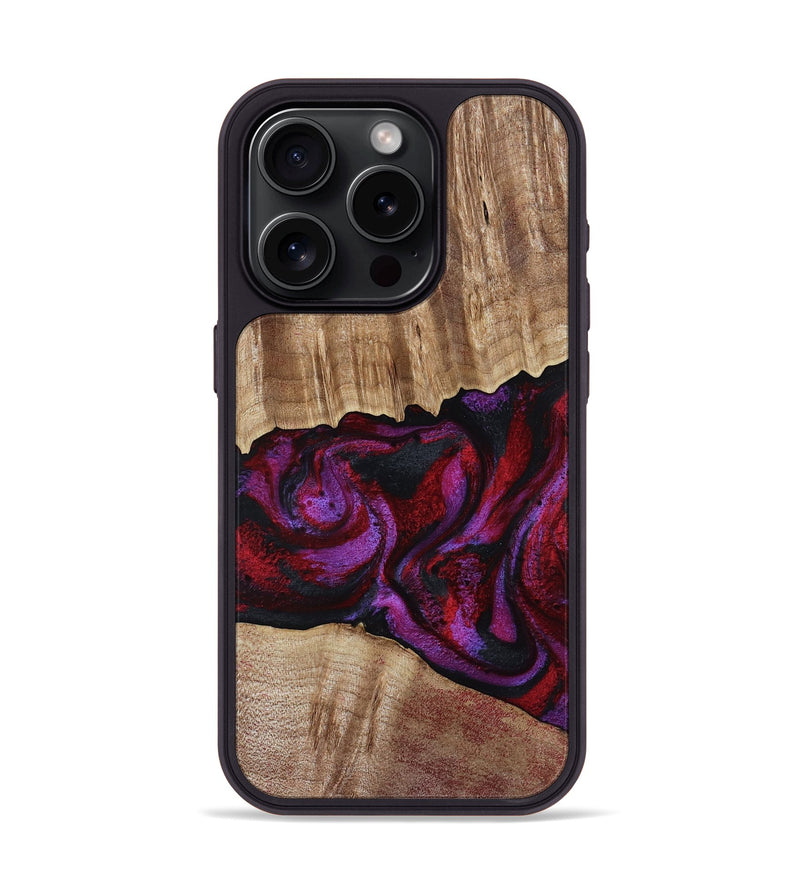 iPhone 15 Pro Wood Phone Case - Shyann (Red, 802186)