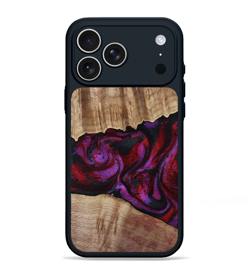 iPhone 17 Pro Max Wood Phone Case - Shyann (Red, 802186)