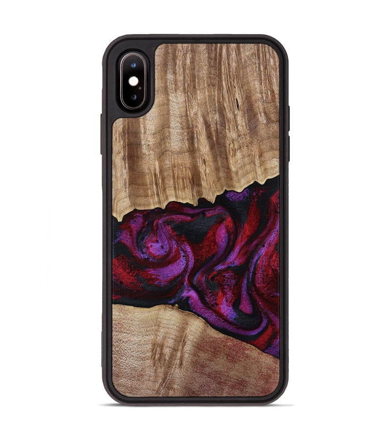 iPhone Xs Max Wood Phone Case - Shyann (Red, 802186)