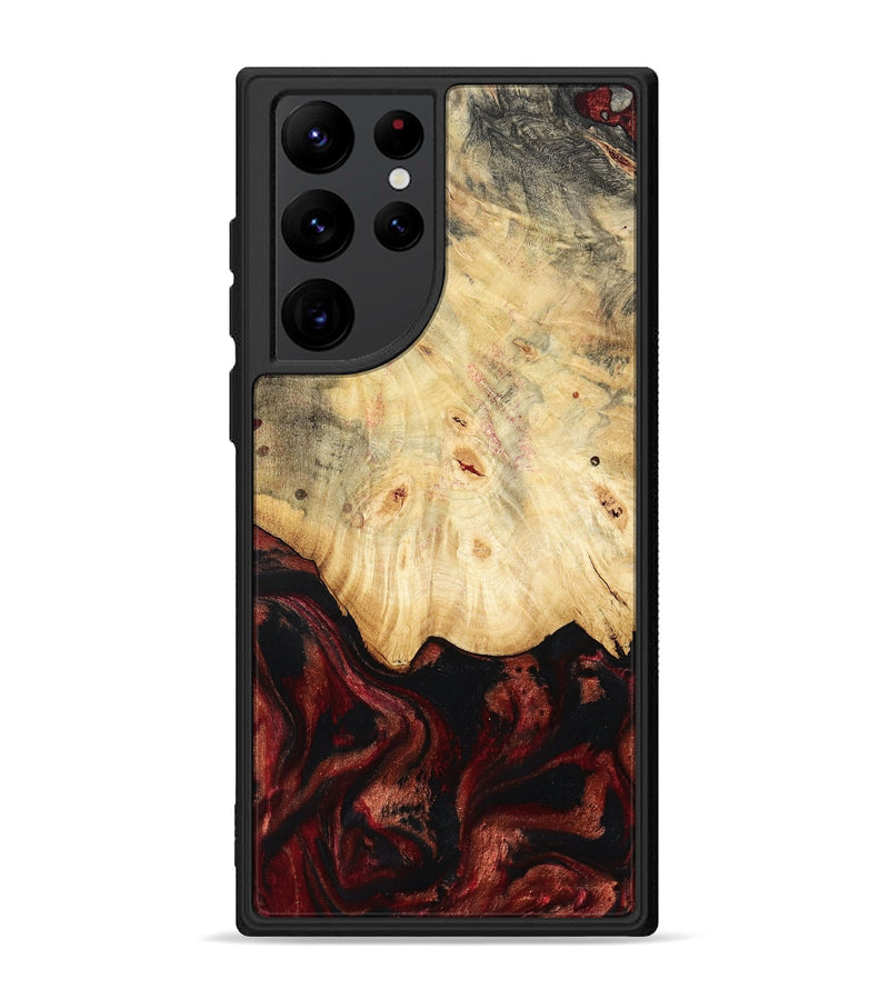 Galaxy S22 Ultra Wood Phone Case - Glenna (Red, 802187)
