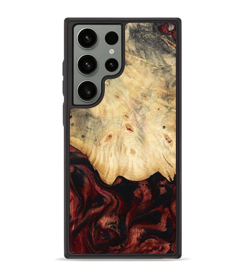 Galaxy S23 Ultra Wood Phone Case - Glenna (Red, 802187)