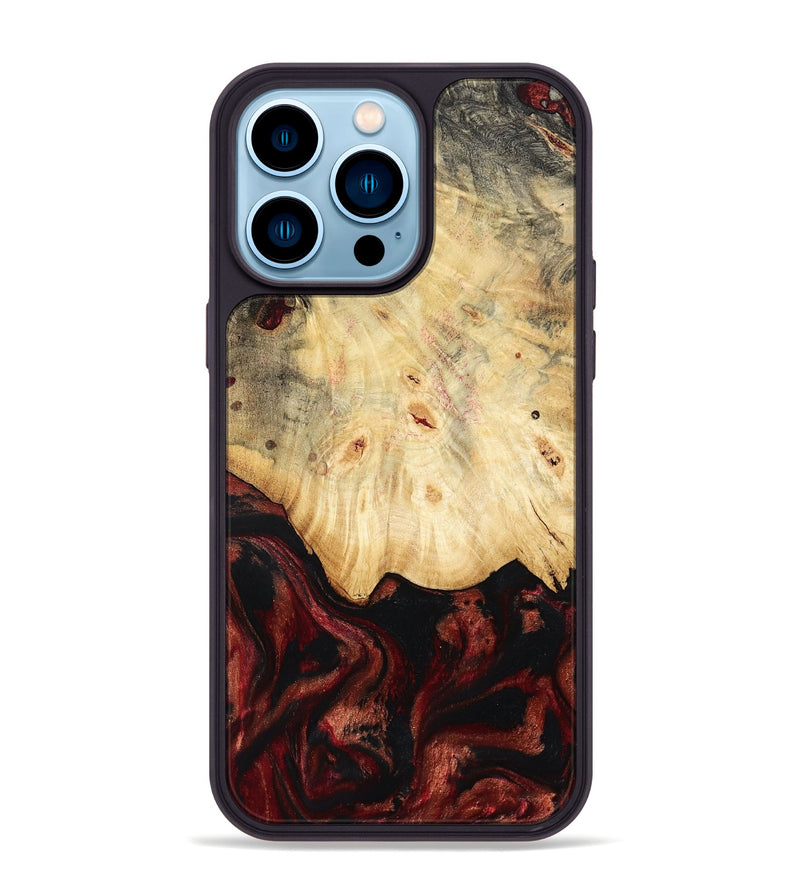iPhone 14 Pro Max Wood Phone Case - Glenna (Red, 802187)