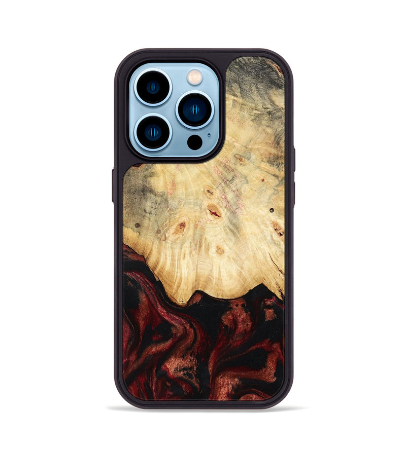 iPhone 14 Pro Wood Phone Case - Glenna (Red, 802187)