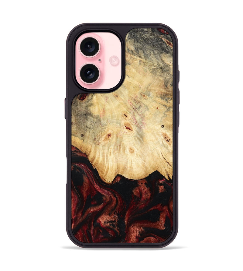 iPhone 16 Wood Phone Case - Glenna (Red, 802187)