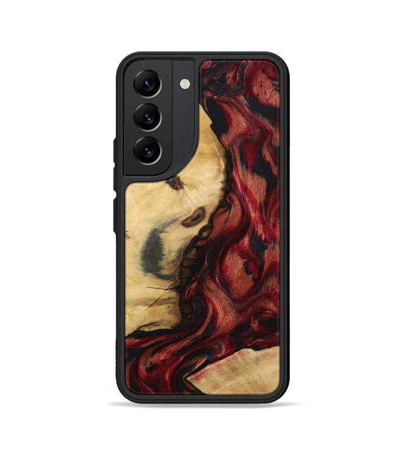 Galaxy S22 Wood Phone Case - Lutie (Red, 802188)