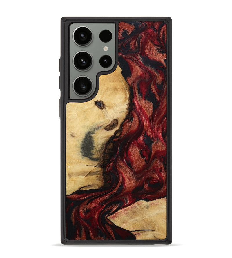 Galaxy S23 Ultra Wood Phone Case - Lutie (Red, 802188)