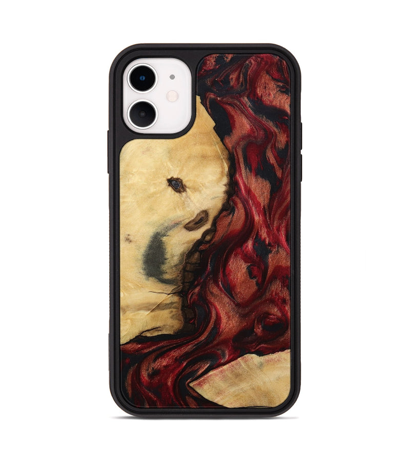 iPhone 11 Wood Phone Case - Lutie (Red, 802188)