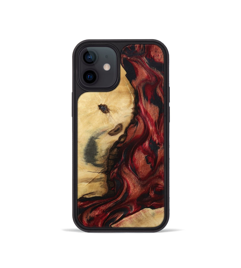 iPhone 12 mini Wood Phone Case - Lutie (Red, 802188)