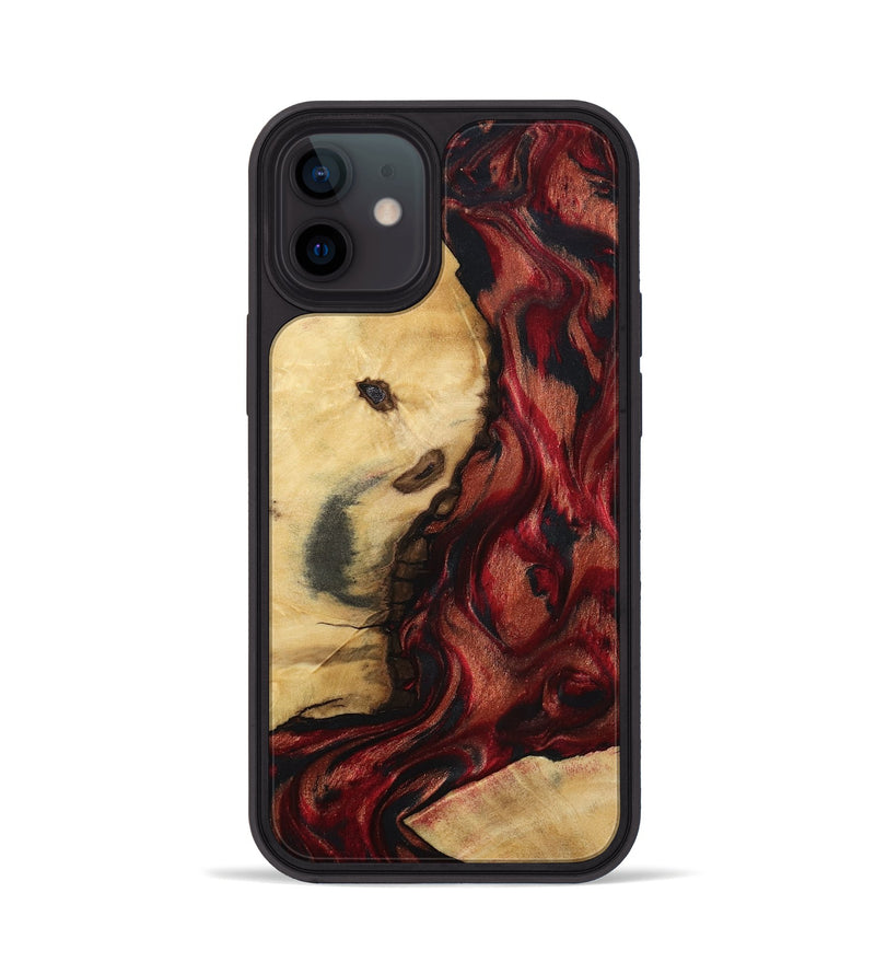 iPhone 12 Wood Phone Case - Lutie (Red, 802188)