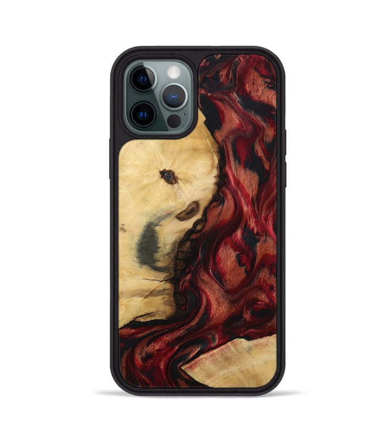 iPhone 12 Pro Wood Phone Case - Lutie (Red, 802188)