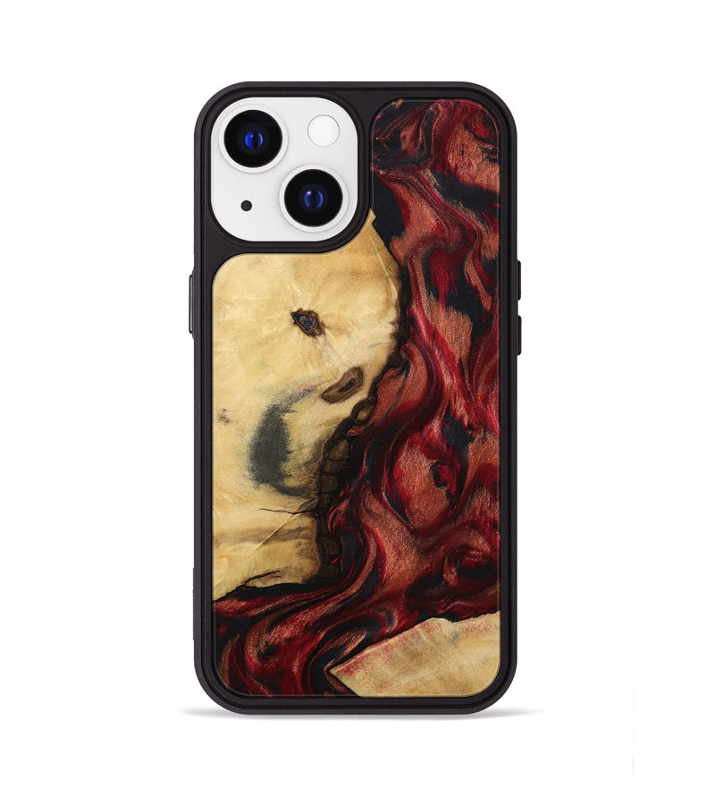 iPhone 13 Wood Phone Case - Lutie (Red, 802188)