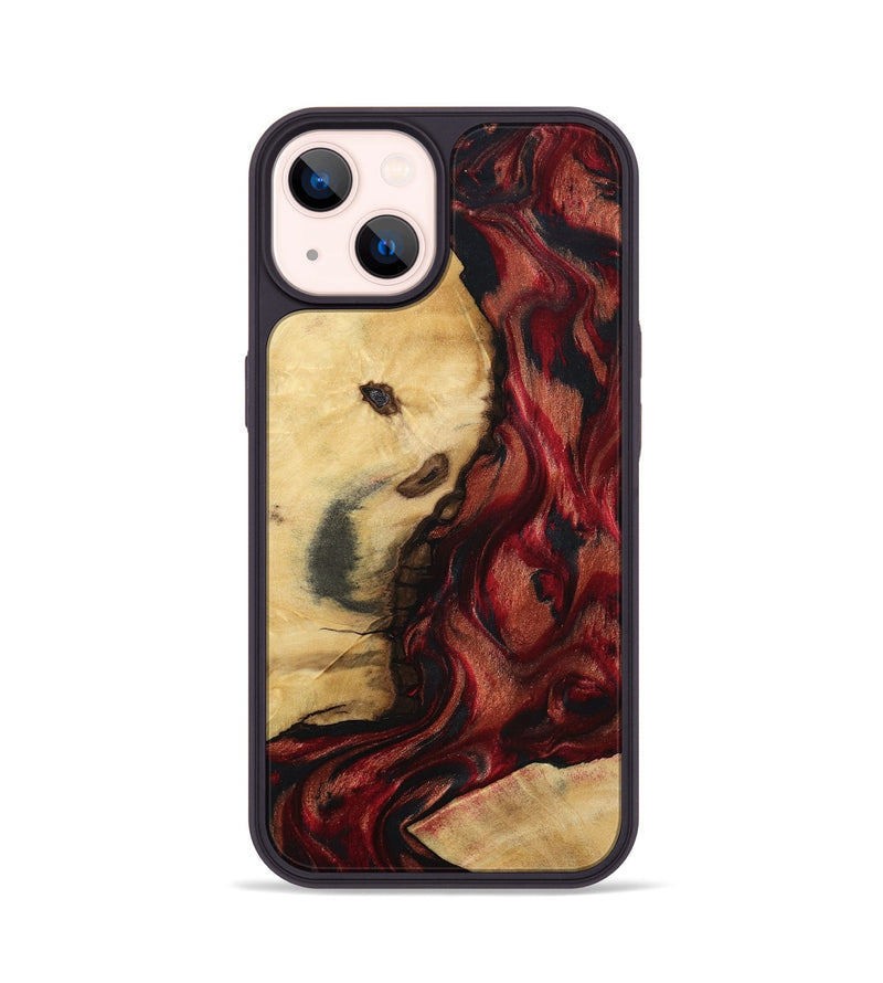 iPhone 14 Wood Phone Case - Lutie (Red, 802188)