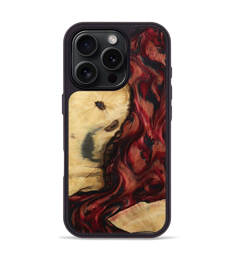 iPhone 16 Pro Wood Phone Case - Lutie (Red, 802188)