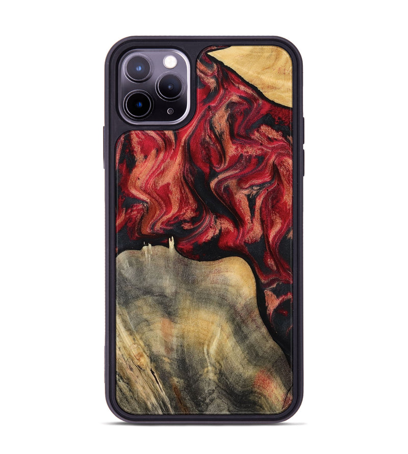 iPhone 11 Pro Max Wood Phone Case - Randy (Red, 802189)