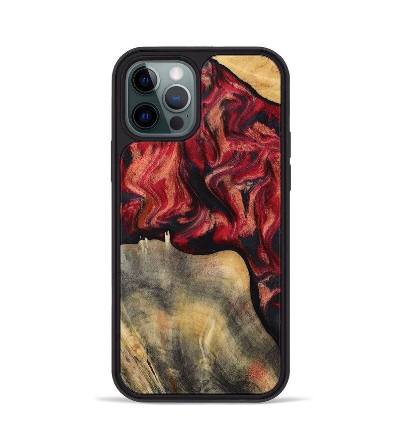 iPhone 12 Pro Wood Phone Case - Randy (Red, 802189)