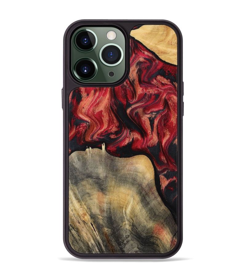 iPhone 13 Pro Max Wood Phone Case - Randy (Red, 802189)