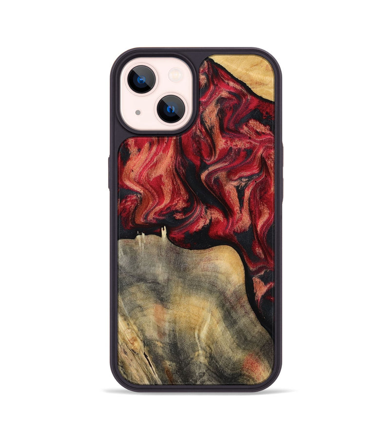 iPhone 14 Wood Phone Case - Randy (Red, 802189)