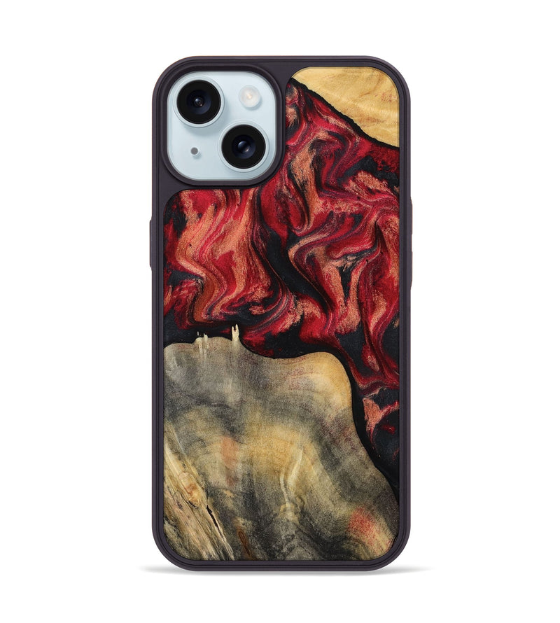 iPhone 15 Wood Phone Case - Randy (Red, 802189)