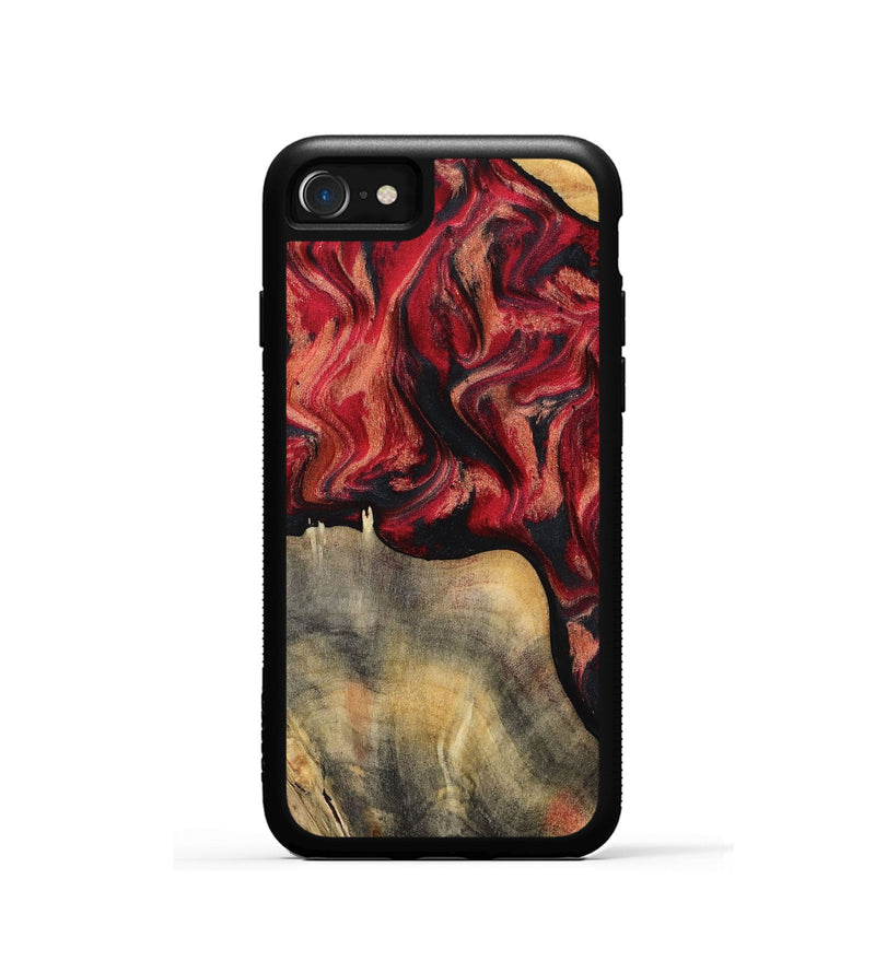 iPhone SE Wood Phone Case - Randy (Red, 802189)