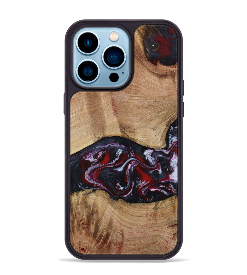 iPhone 14 Pro Max Wood Phone Case - Jair (Red, 802190)