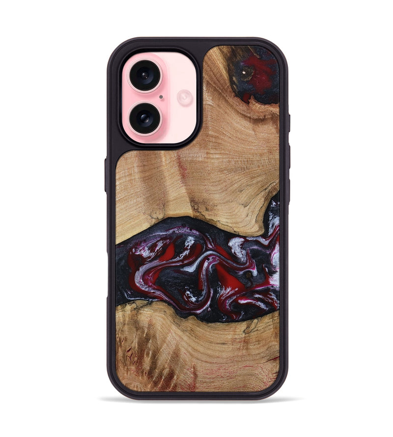 iPhone 16 Wood Phone Case - Jair (Red, 802190)
