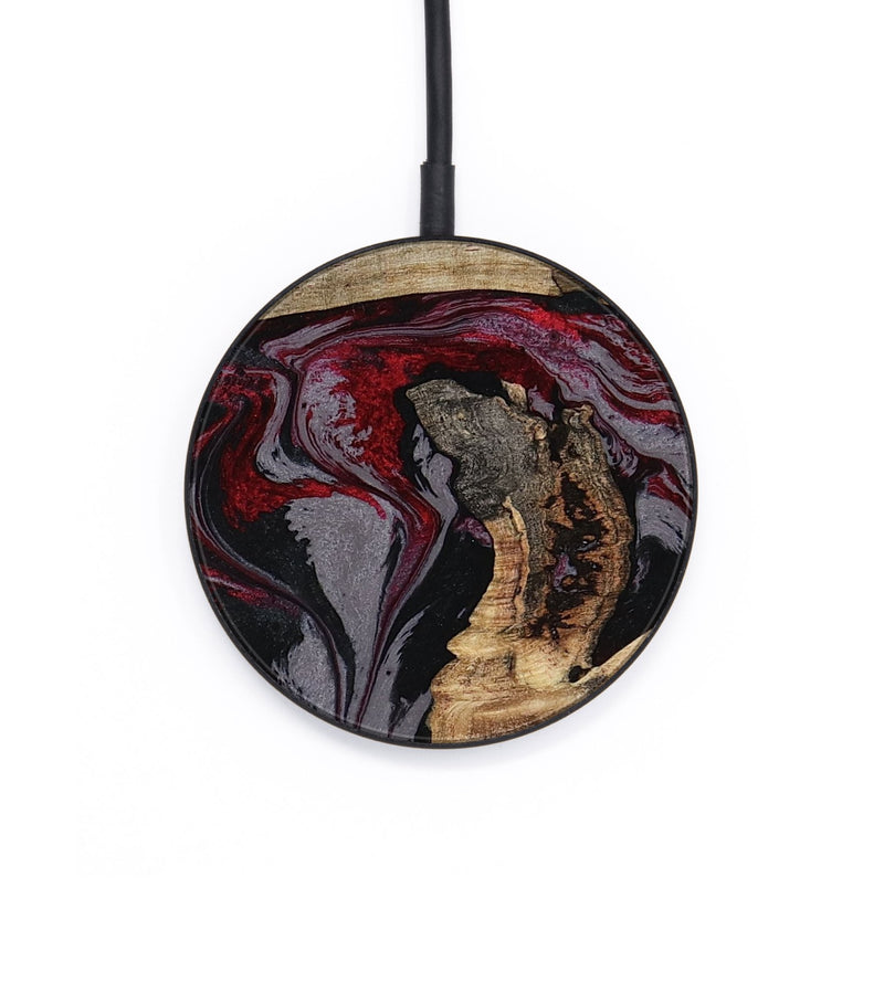 Circle Wood Wireless Charger - Velvet (Red, 802191)