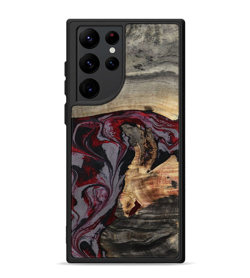Galaxy S22 Ultra Wood Phone Case - Velvet (Red, 802191)