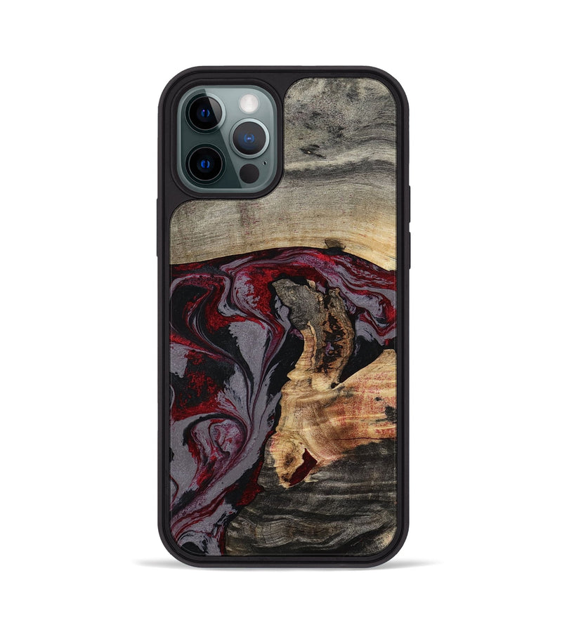 iPhone 12 Pro Wood Phone Case - Velvet (Red, 802191)