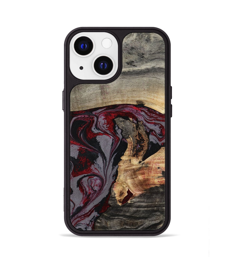 iPhone 13 Wood Phone Case - Velvet (Red, 802191)