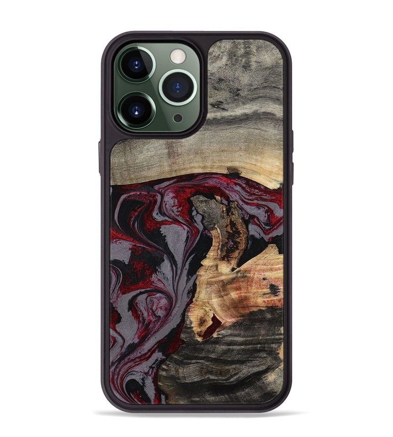 iPhone 13 Pro Max Wood Phone Case - Velvet (Red, 802191)