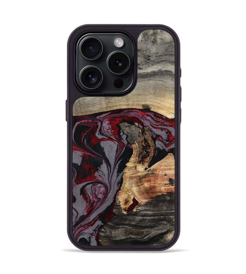 iPhone 15 Pro Wood Phone Case - Velvet (Red, 802191)