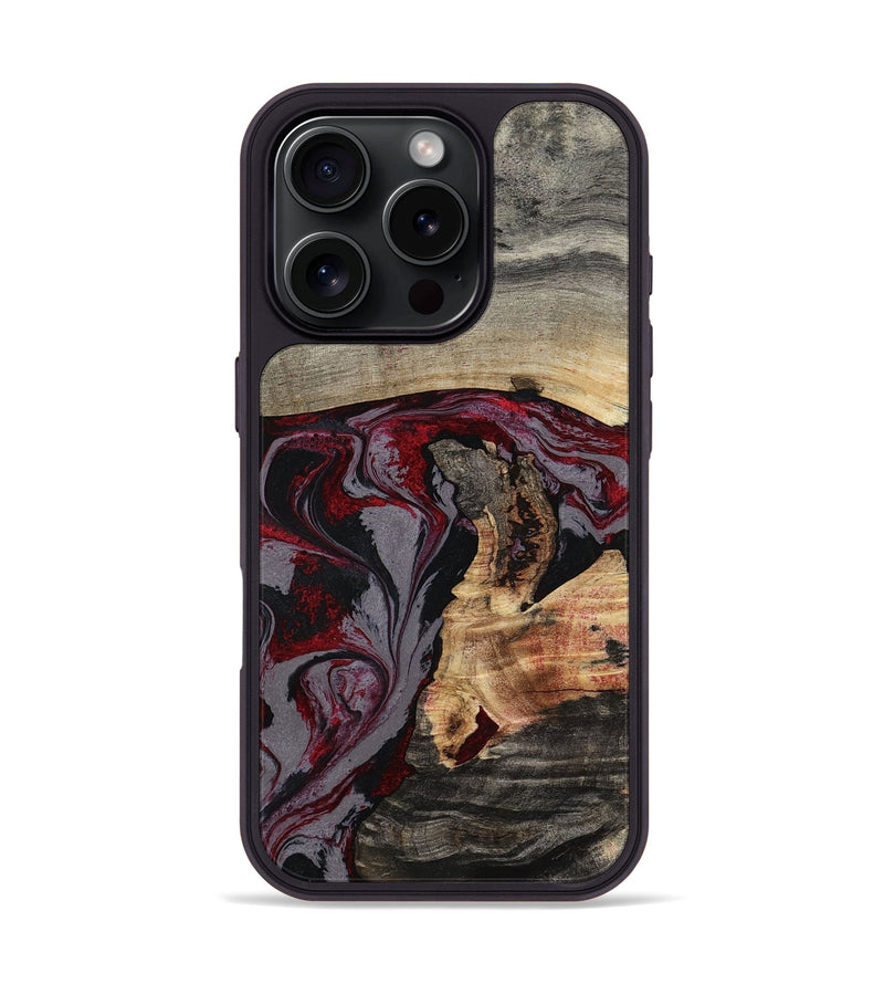 iPhone 16 Pro Wood Phone Case - Velvet (Red, 802191)