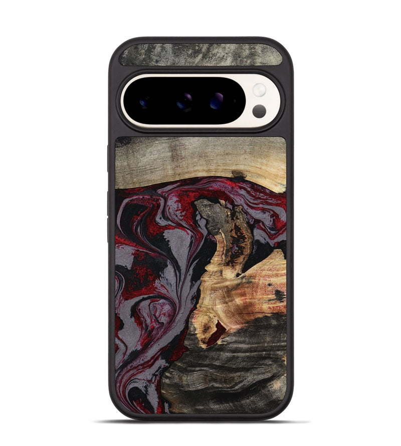 Pixel 9 Wood Phone Case - Velvet (Red, 802191)