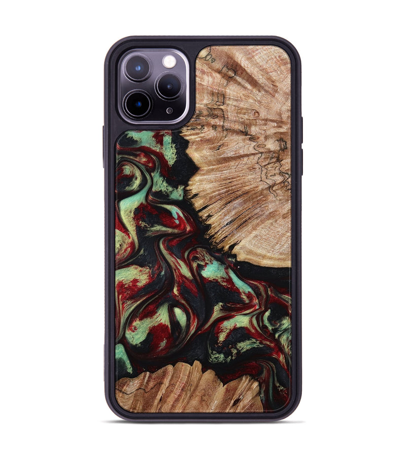 iPhone 11 Pro Max Wood Phone Case - Burton (Red, 802192)