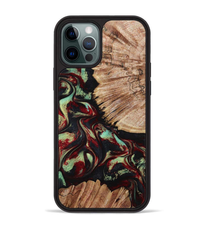 iPhone 12 Pro Max Wood Phone Case - Burton (Red, 802192)