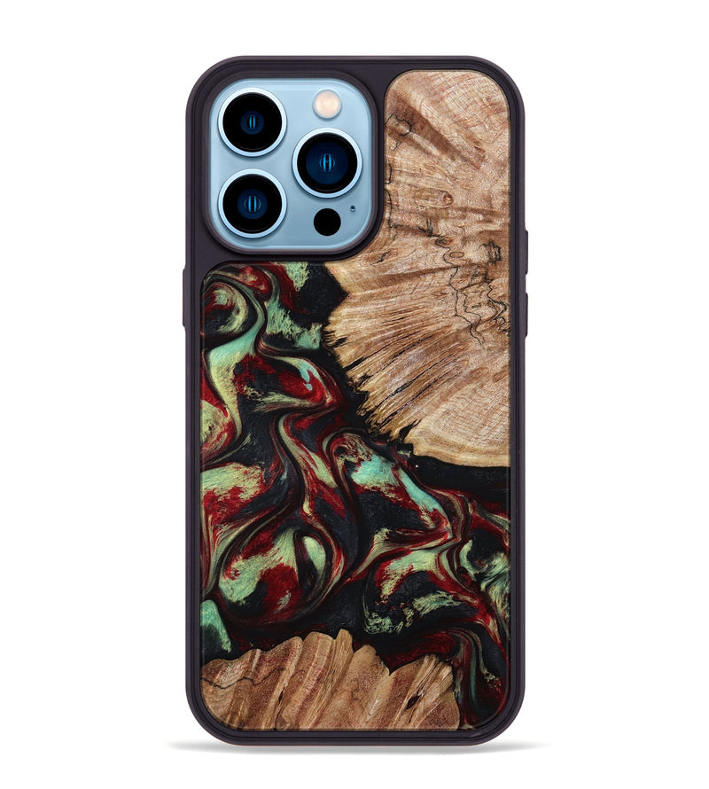 iPhone 14 Pro Max Wood Phone Case - Burton (Red, 802192)