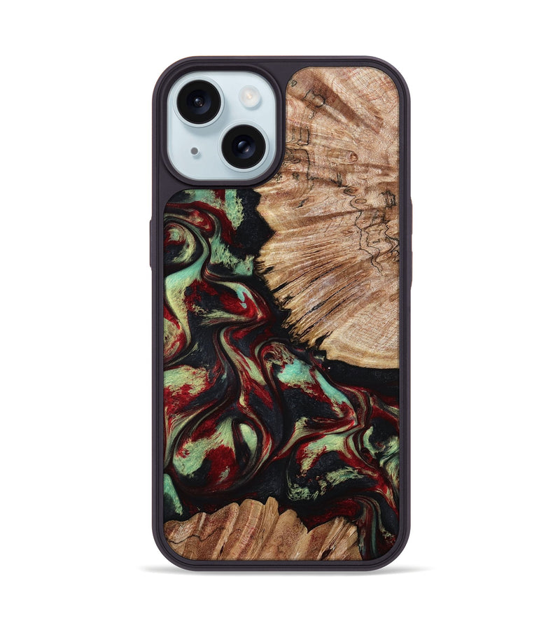 iPhone 15 Wood Phone Case - Burton (Red, 802192)