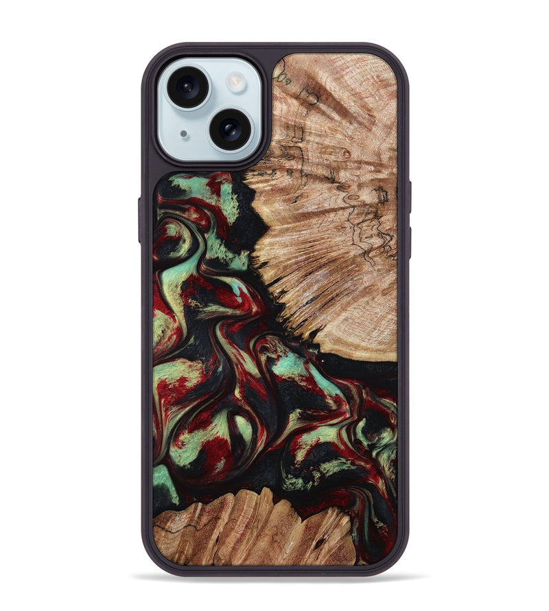 iPhone 15 Plus Wood Phone Case - Burton (Red, 802192)