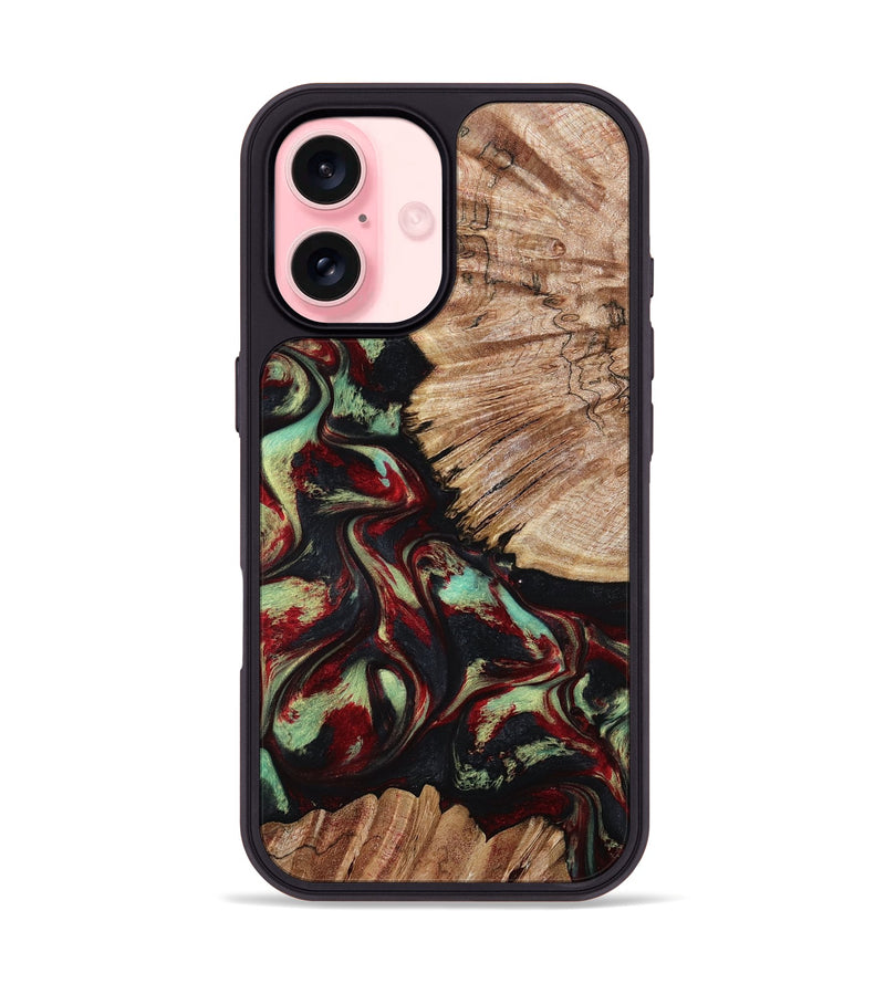iPhone 16 Wood Phone Case - Burton (Red, 802192)