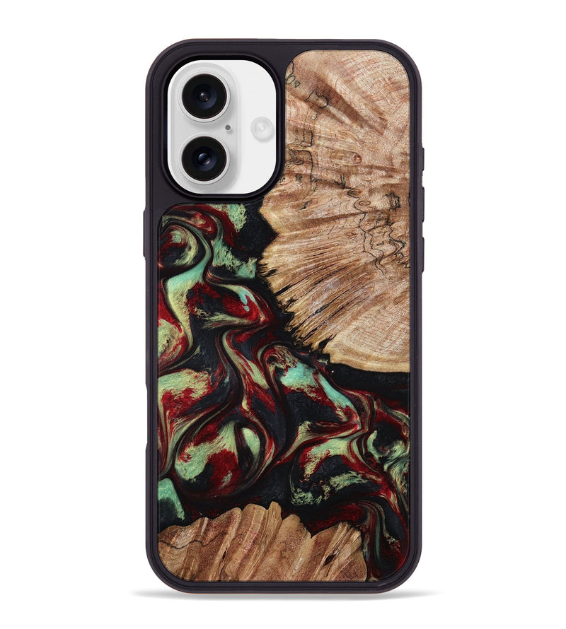 iPhone 16 Plus Wood Phone Case - Burton (Red, 802192)