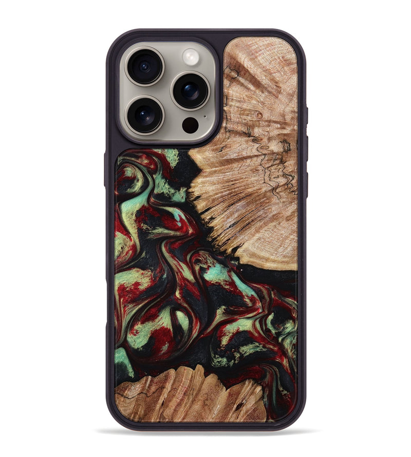 iPhone 16 Pro Max Wood Phone Case - Burton (Red, 802192)