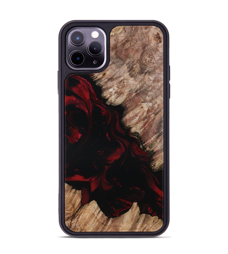 iPhone 11 Pro Max Wood Phone Case - Adelia (Red, 802193)